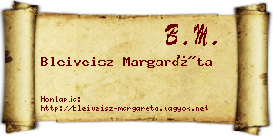 Bleiveisz Margaréta névjegykártya